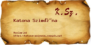 Katona Szimóna névjegykártya